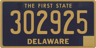 DE license plate 302925