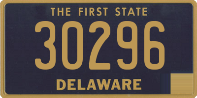 DE license plate 30296