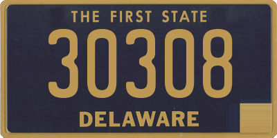 DE license plate 30308