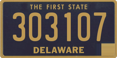 DE license plate 303107
