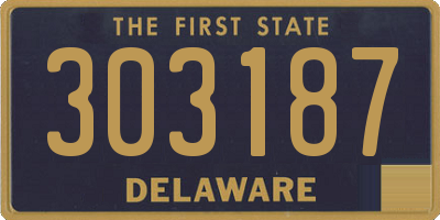 DE license plate 303187