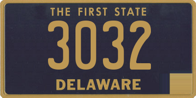 DE license plate 3032