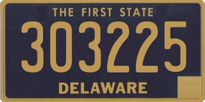 DE license plate 303225