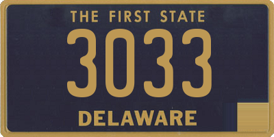 DE license plate 3033