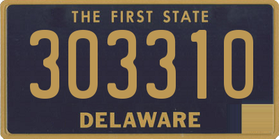 DE license plate 303310