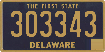 DE license plate 303343