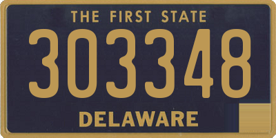 DE license plate 303348