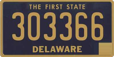 DE license plate 303366