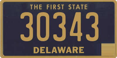 DE license plate 30343