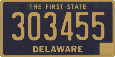 DE license plate 303455