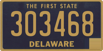 DE license plate 303468