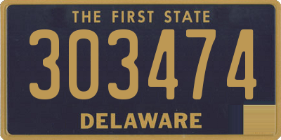 DE license plate 303474