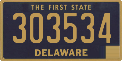 DE license plate 303534