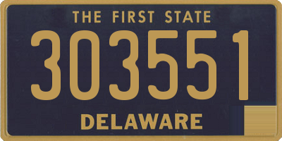 DE license plate 303551