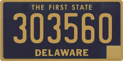 DE license plate 303560