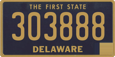 DE license plate 303888