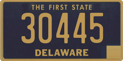 DE license plate 30445