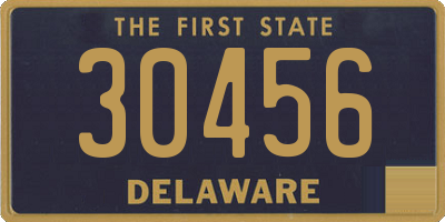 DE license plate 30456