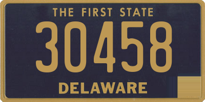 DE license plate 30458