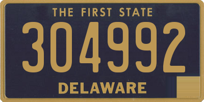 DE license plate 304992