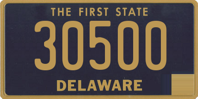 DE license plate 30500