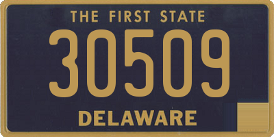 DE license plate 30509