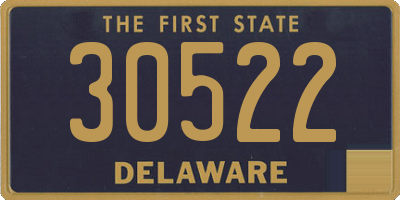 DE license plate 30522