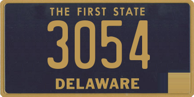 DE license plate 3054