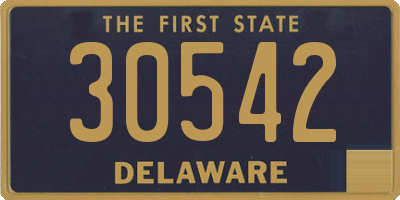 DE license plate 30542