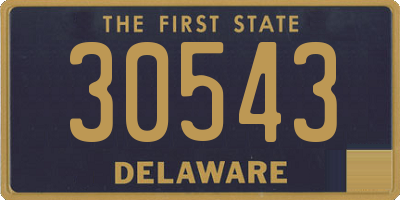 DE license plate 30543