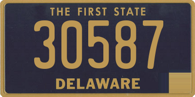 DE license plate 30587