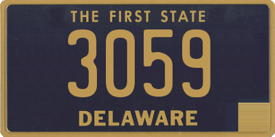 DE license plate 3059