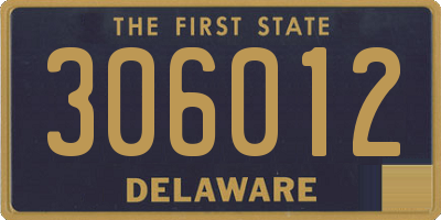 DE license plate 306012