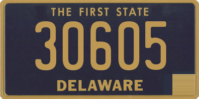 DE license plate 30605