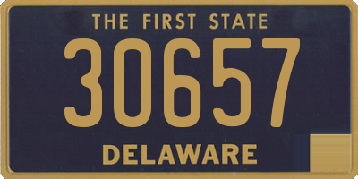 DE license plate 30657