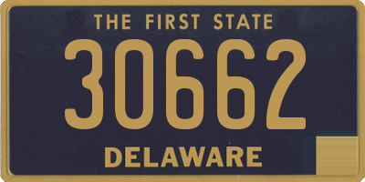 DE license plate 30662