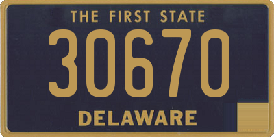 DE license plate 30670