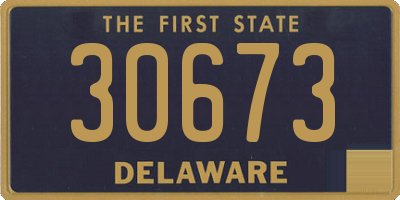 DE license plate 30673