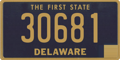 DE license plate 30681