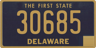 DE license plate 30685