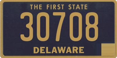 DE license plate 30708