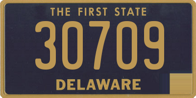 DE license plate 30709