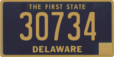 DE license plate 30734