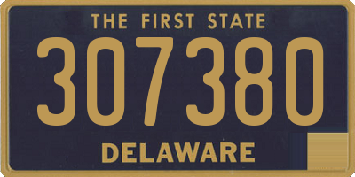DE license plate 307380