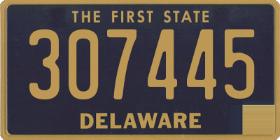 DE license plate 307445