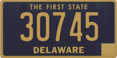 DE license plate 30745