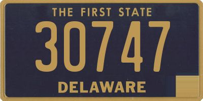 DE license plate 30747