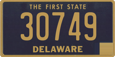 DE license plate 30749