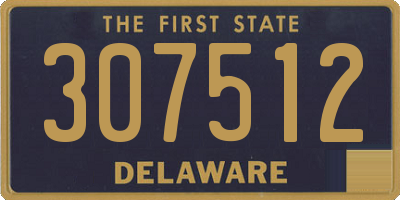 DE license plate 307512