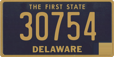 DE license plate 30754
